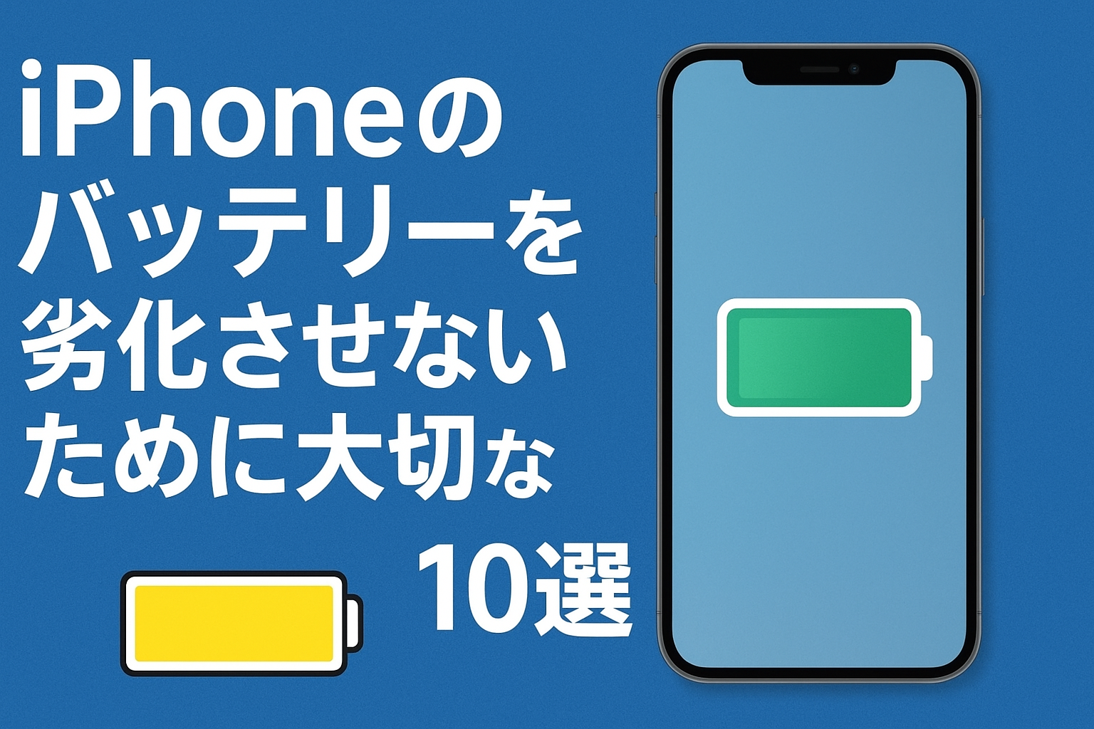  モバイル商店 ブログ iPhoneのバッテリーを劣化させないために大切なこと10選のイメージサムネイル画像